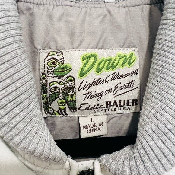 Eddie Bauer Women’s Down Filled Quilted Puffer Vest Zip Up & Toggles Size Large - Picture 4 of 12